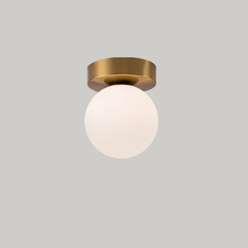 Copper 1-Light Glass Semi-Flush Mount