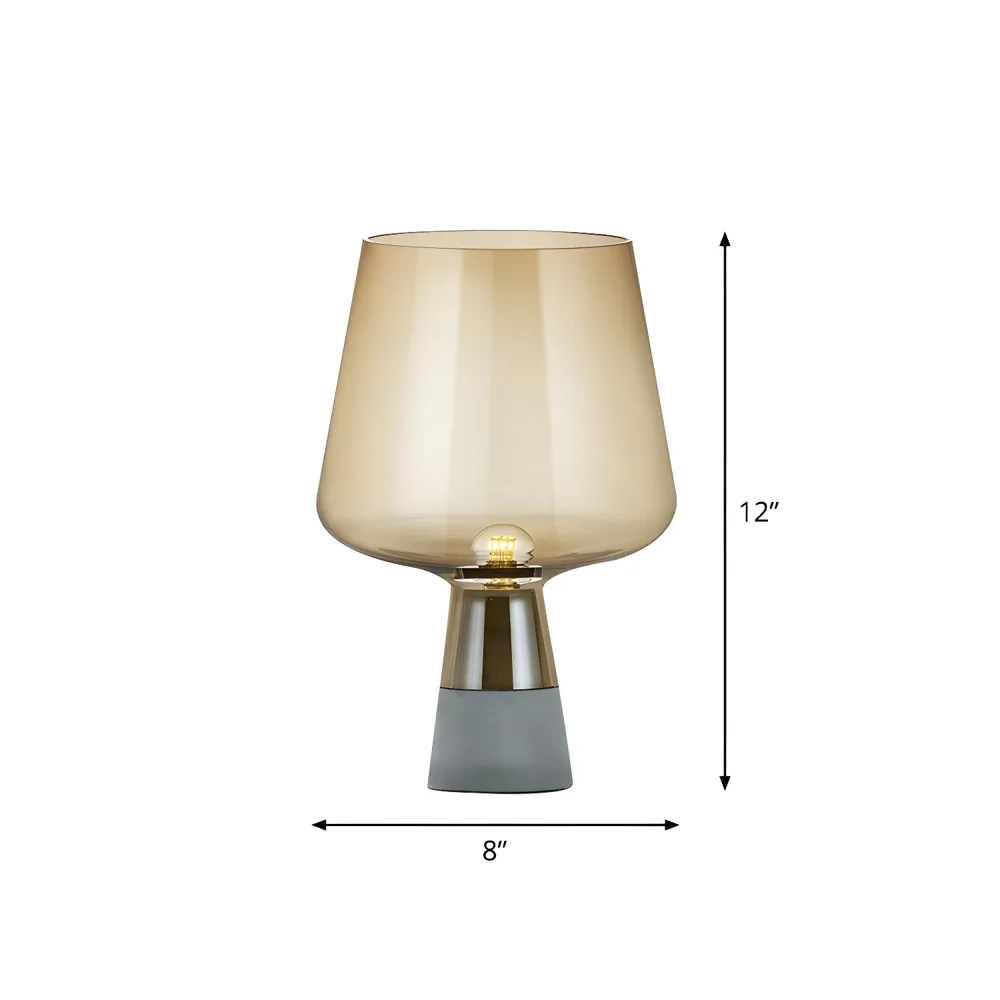 Cream 1-Light Glass Table Lamps