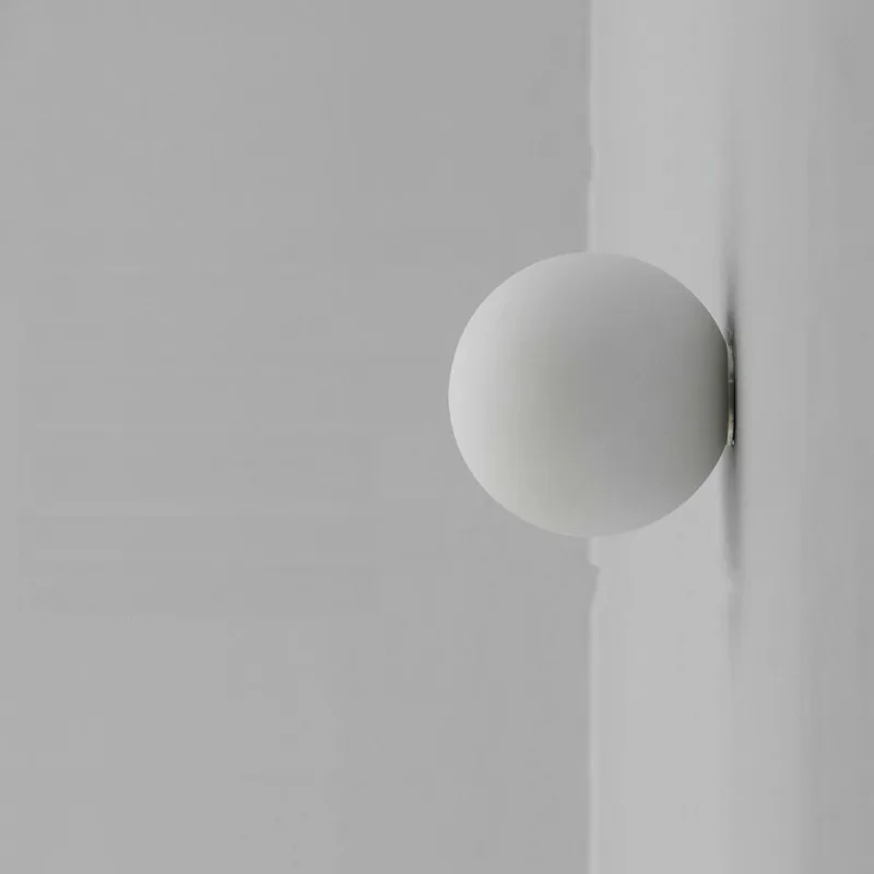 White 1-Light Glass Globe
