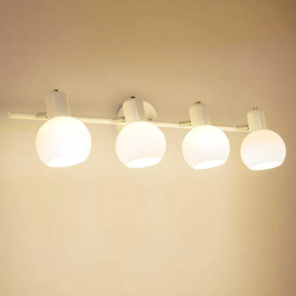 Black 2-Light Glass Globe