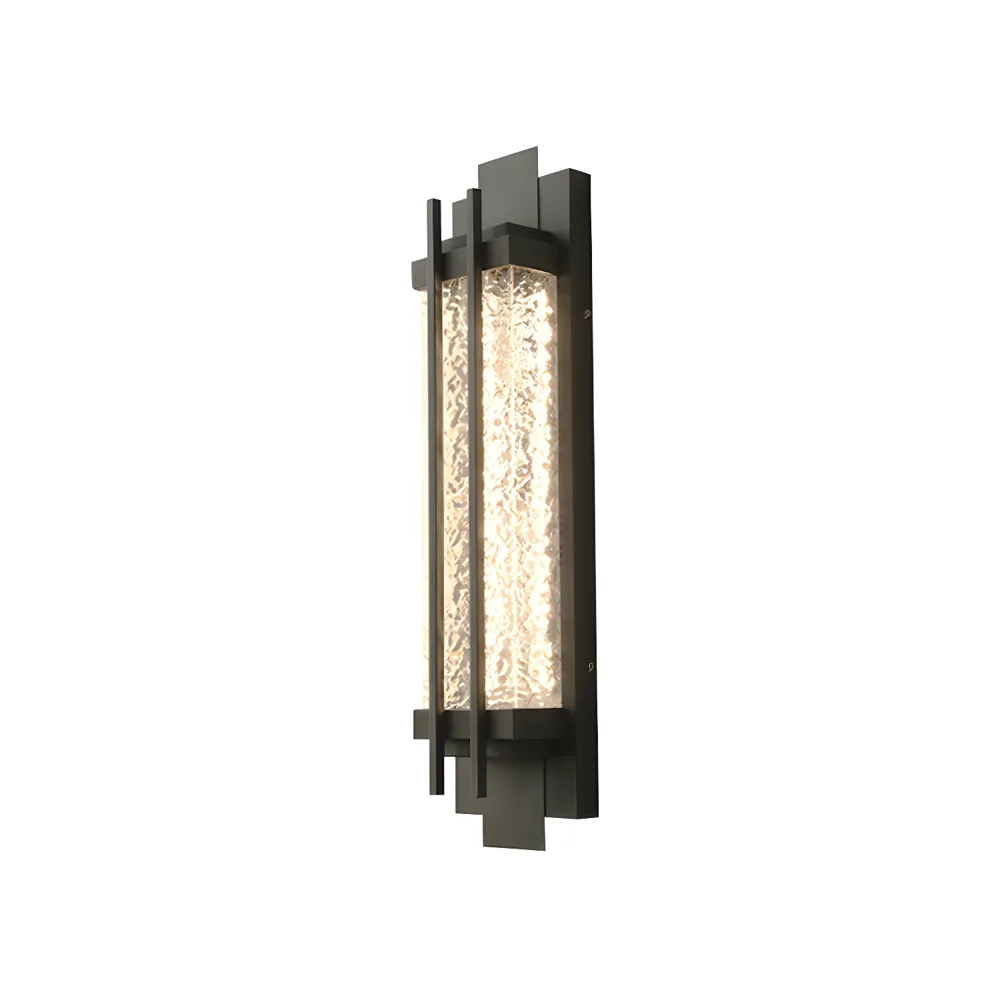 Black 1-Light Acrylic Fixed Wall Light