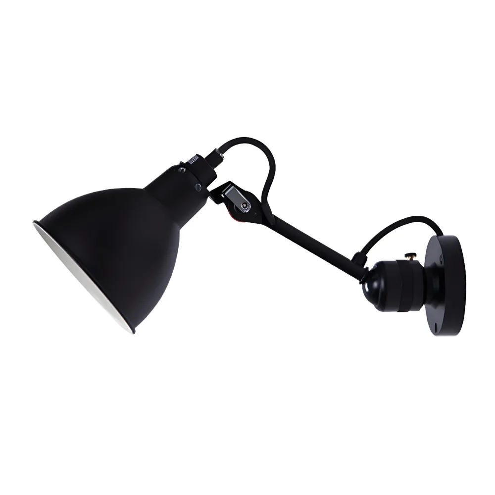 Black 1-Light Iron Reading Wall Sconce