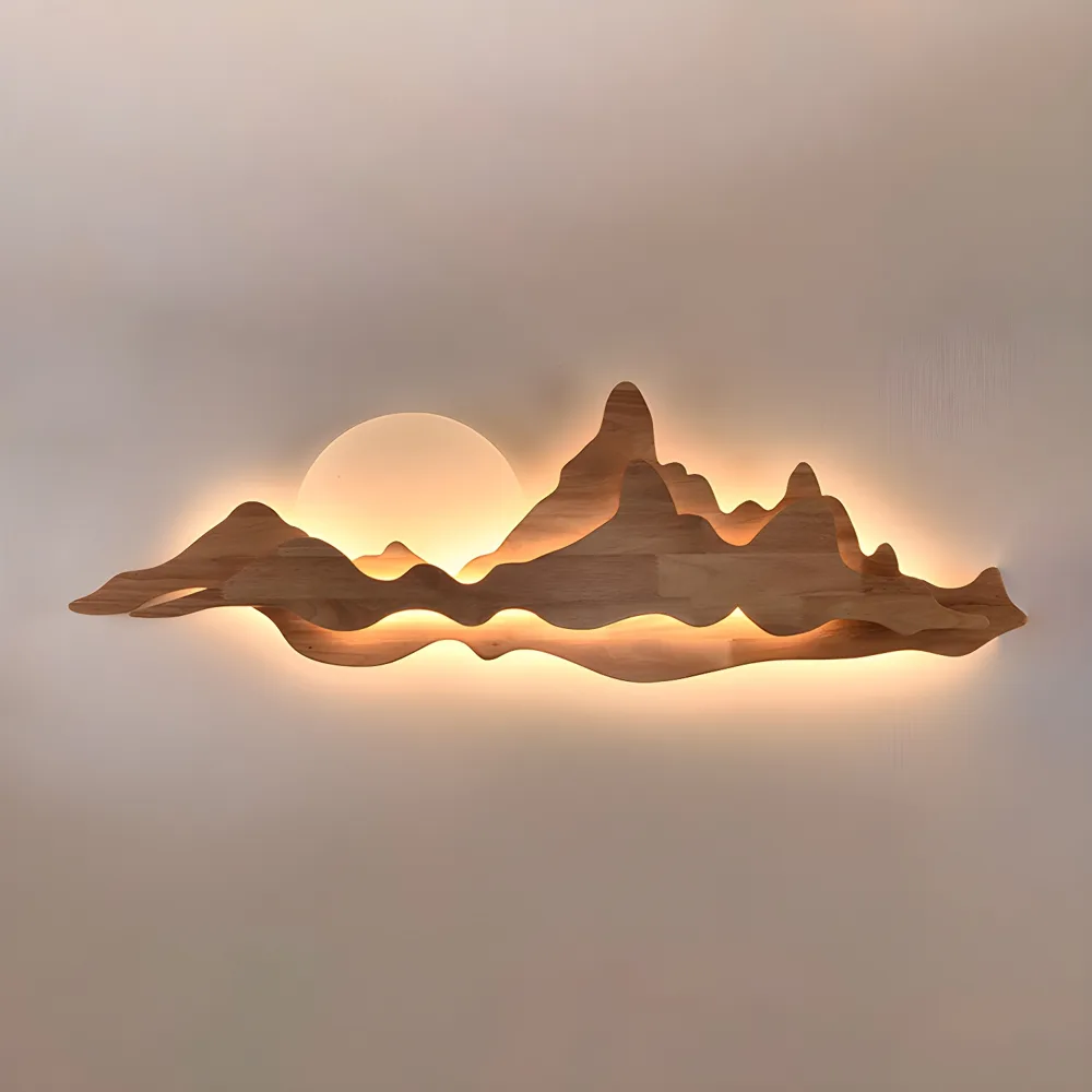 Natural Wood 1-Light Acrylic Novelty
