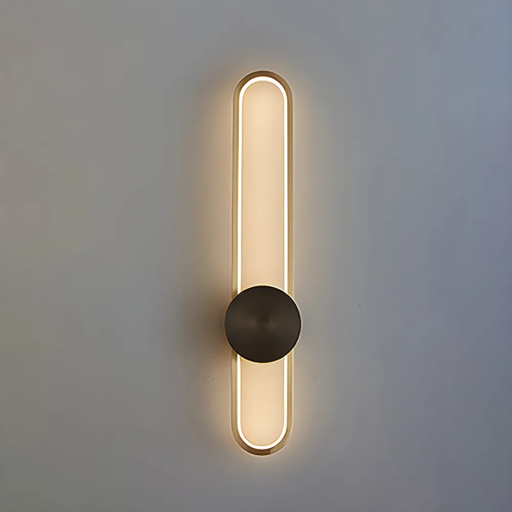 Black / Gold 2-Light Silicone Linear