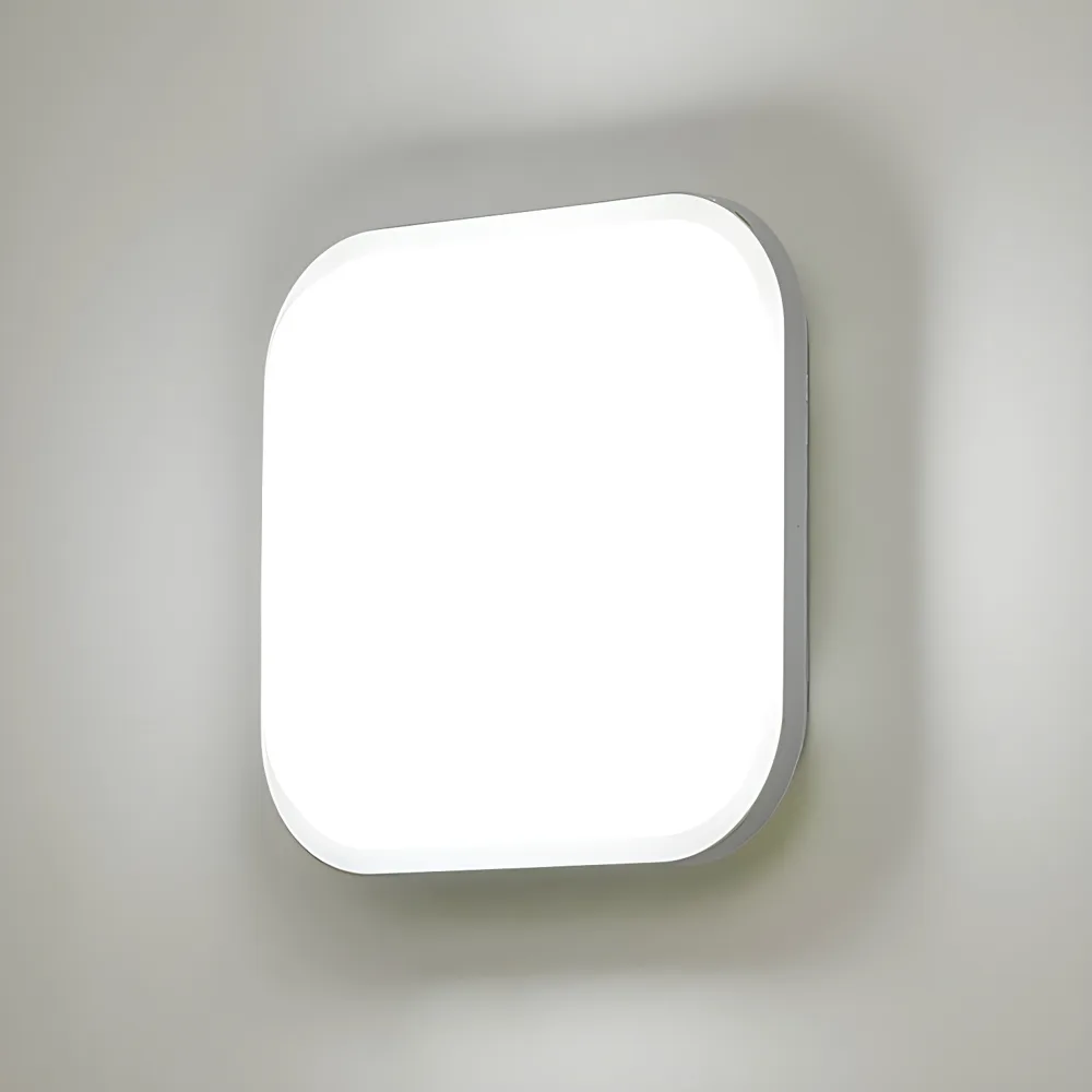 White 1-Light Plastic Geometric