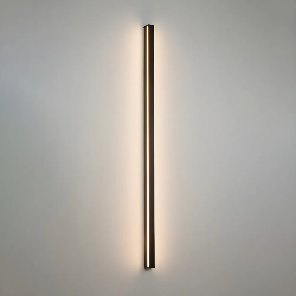 Black 1-Light Plastic Standard Wall Light
