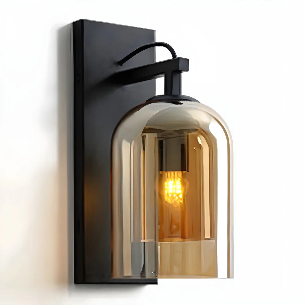 Blue 1-Light Glass Standard Wall Light