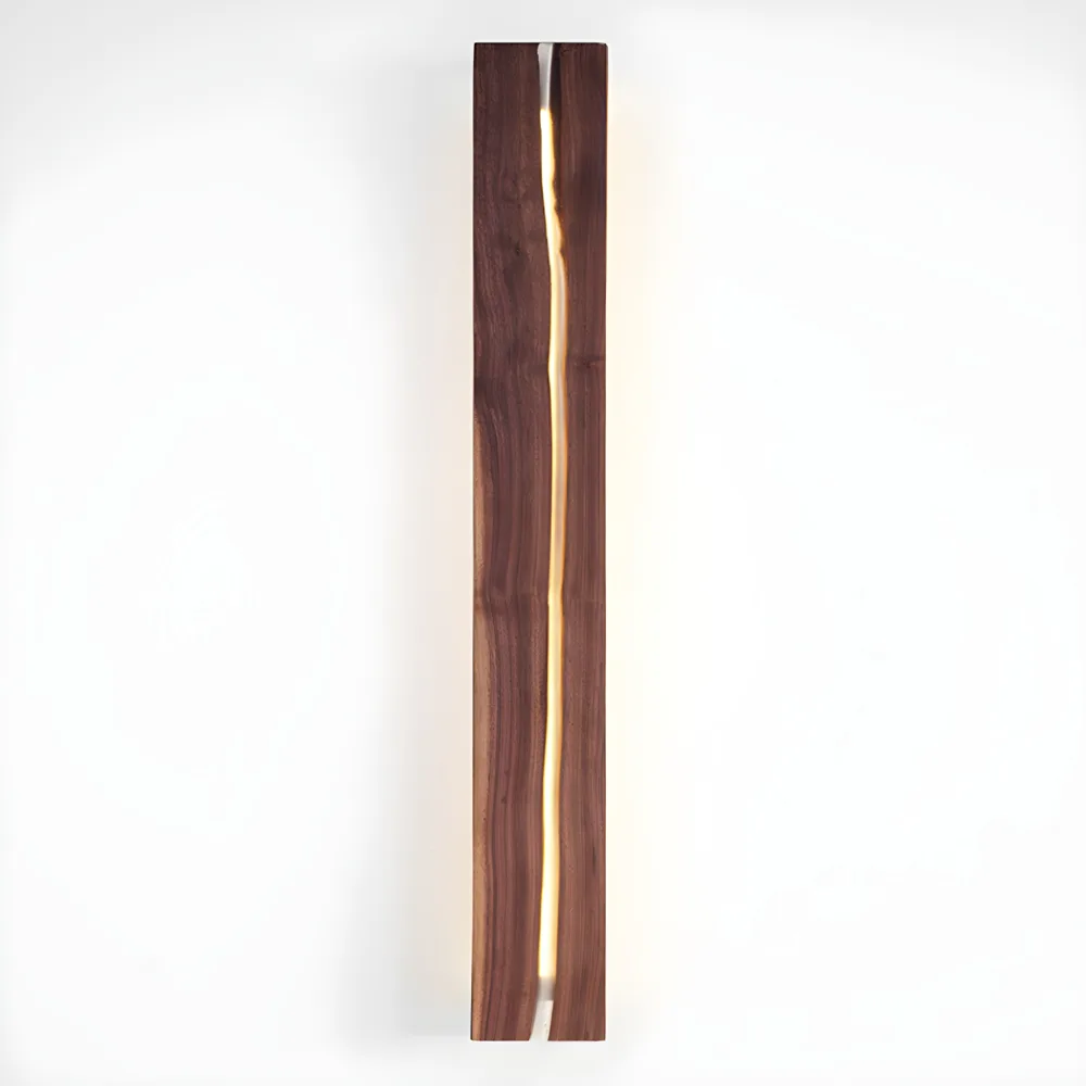 Natural Wood 1-Light Resin Geometric