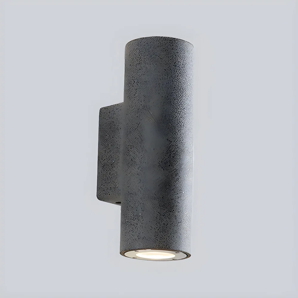 Matte Black 2-Light Stone Geometric