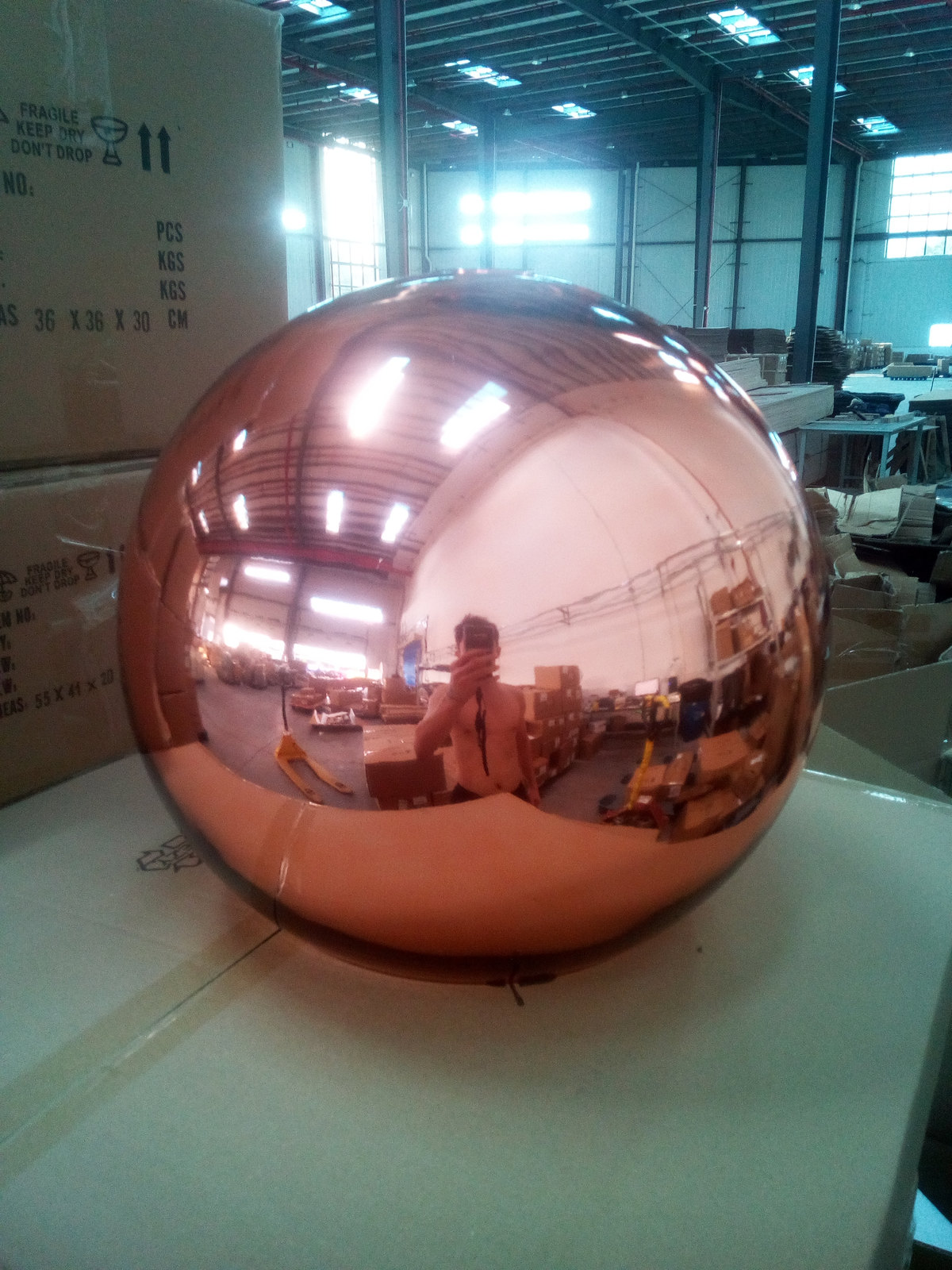 Ceiling light, rose gold, 14 in — Opened on our floor