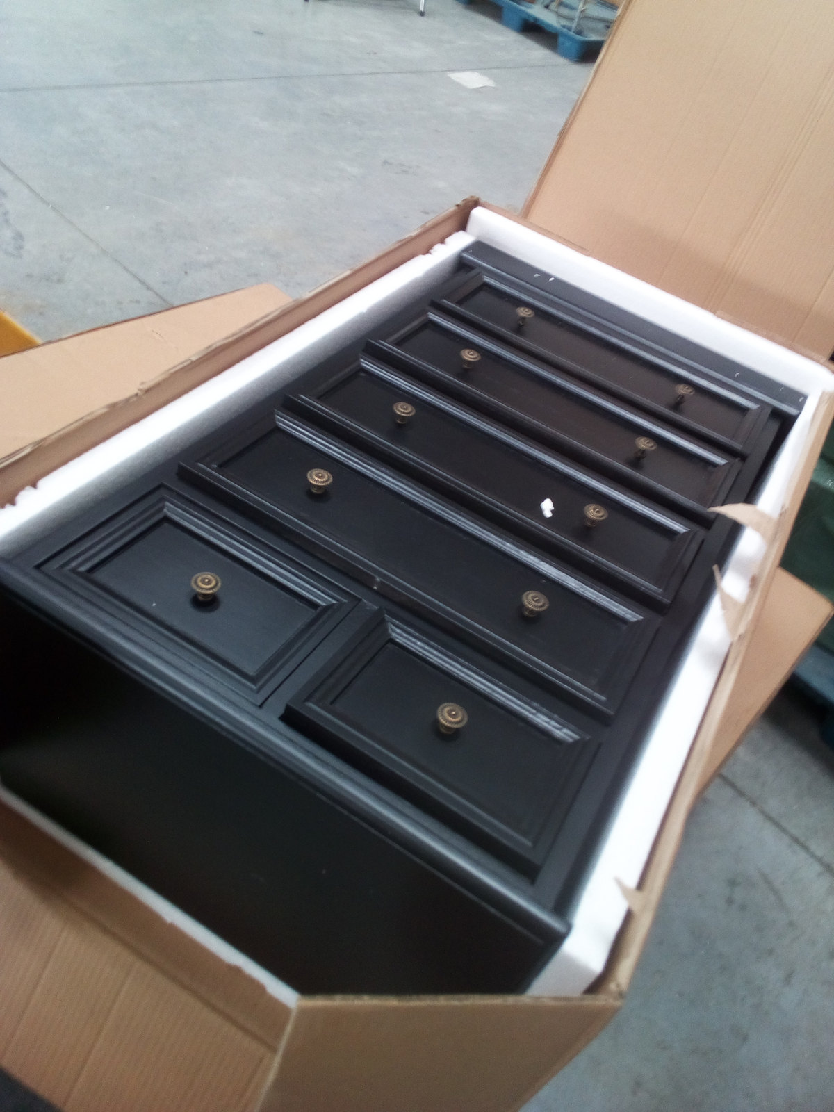 Five-drawer chest — Opened on our floor