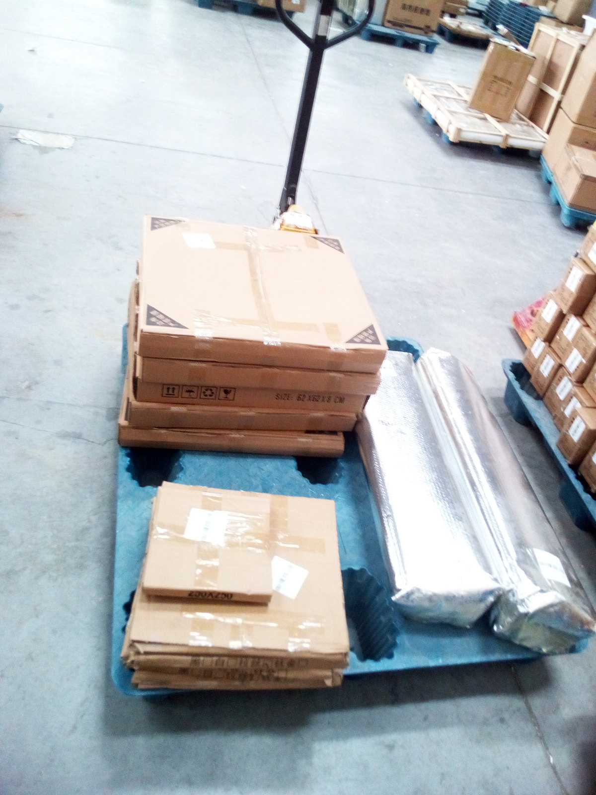 Stainless steel coffee table as received — shipping record SR-2026-061