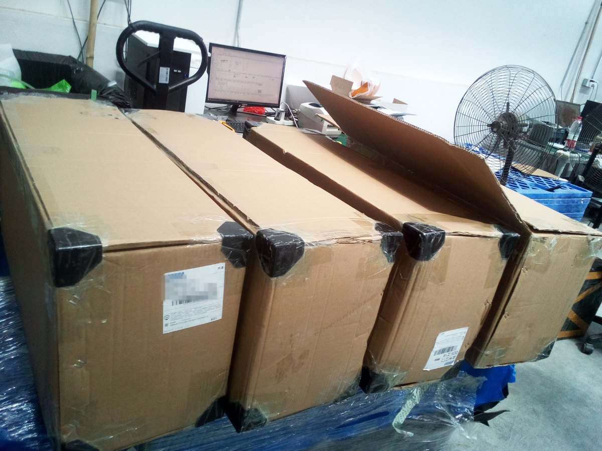 Mixed-finish console and entryway tables as received — shipping record SR-2026-042