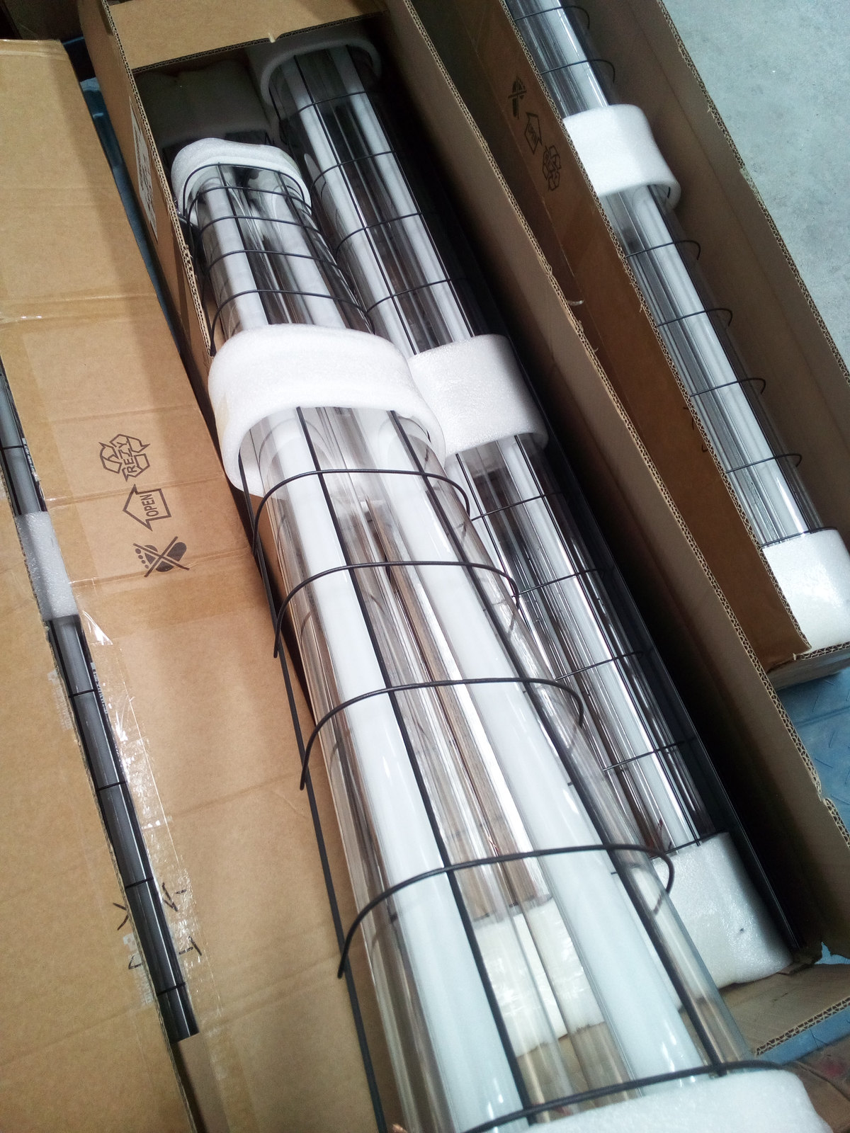 Linear island light, black, warm white — Opened on our floor