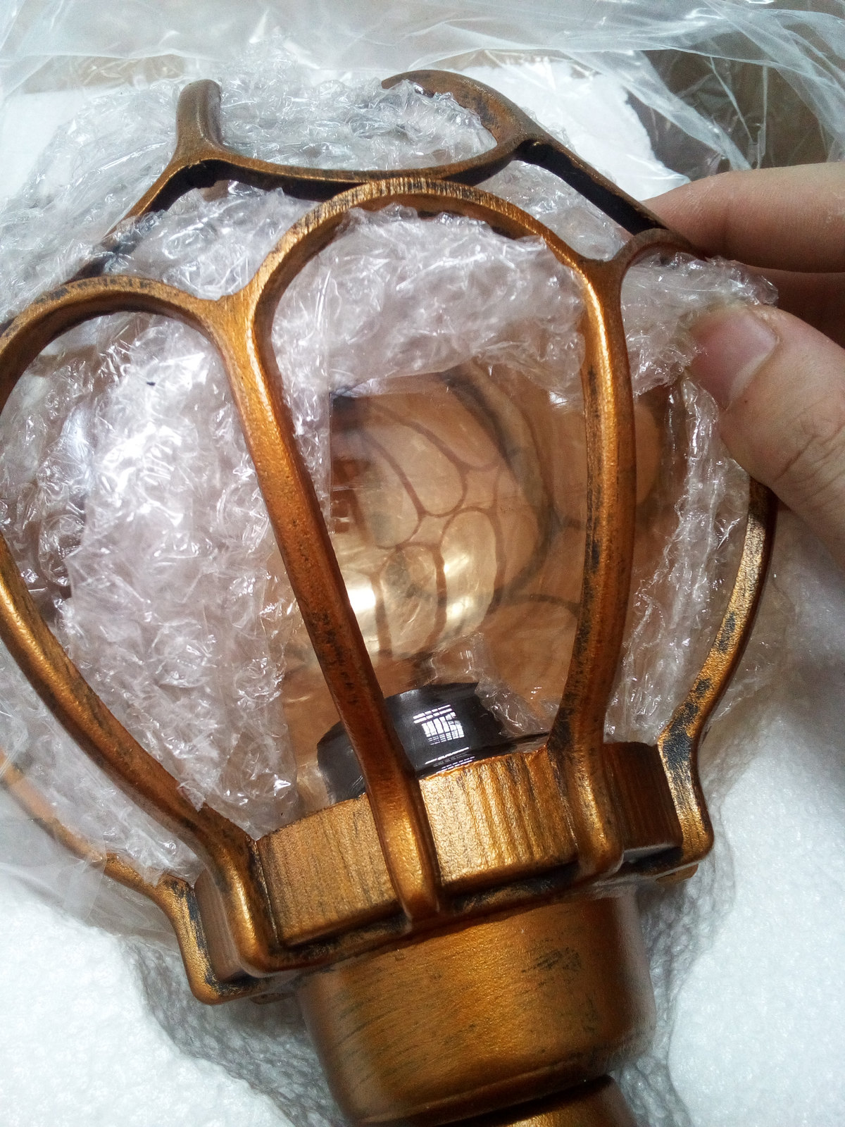 Solar outdoor path light — Opened on our floor