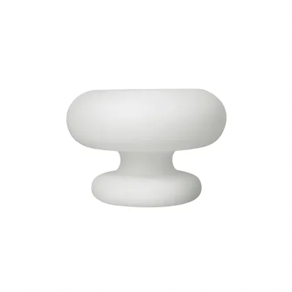 White 1-Light Glass Table Lamp
