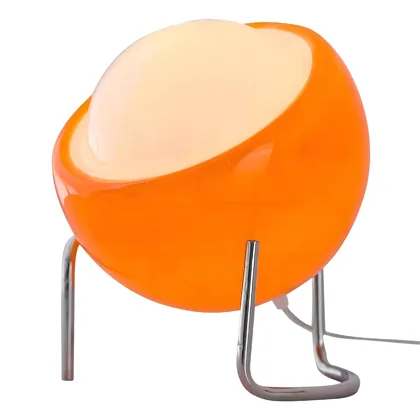 Orange 1-Light Glass Table Lamp