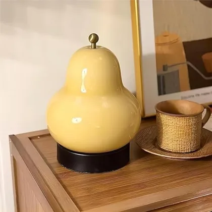French Cream Pear Table Lamp Bedroom Bedside Minimalist Living