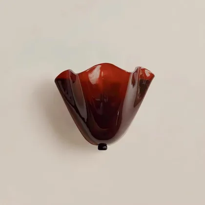 Burgundy 2-Light Milk Glass Sconce