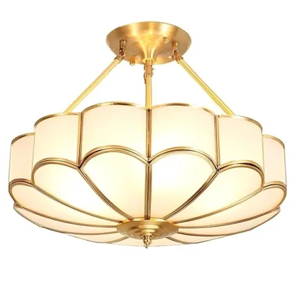 17.7 Inch Semi Flush Mount Ceiling Light, 4 Lights