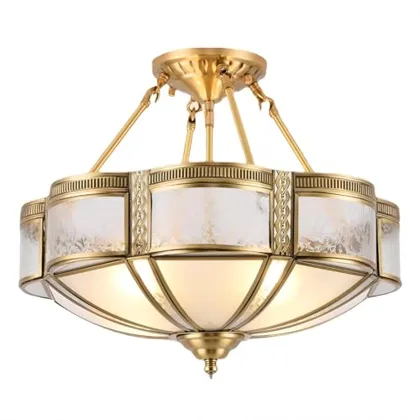 23.6 Inch Semi Flush Mount Ceiling Light, 6 Lights