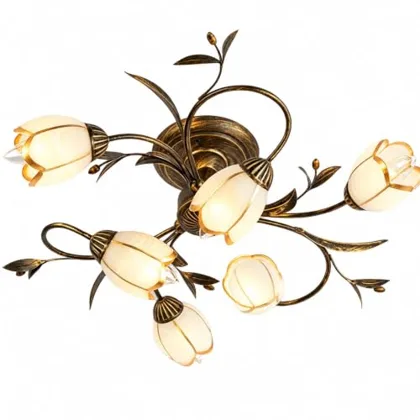 24 Inch 6-Light Branch Shaped Ceiling Lights, Creative Retro