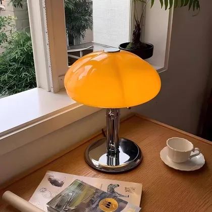 Orange Glass Table Lamp