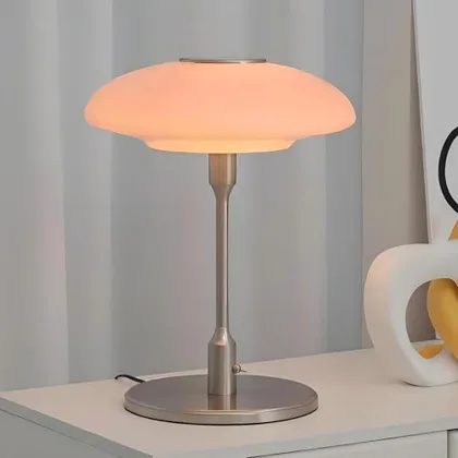 Nordic Medieval Table Lamp, Vintage Metal Glass Bedside Lamp