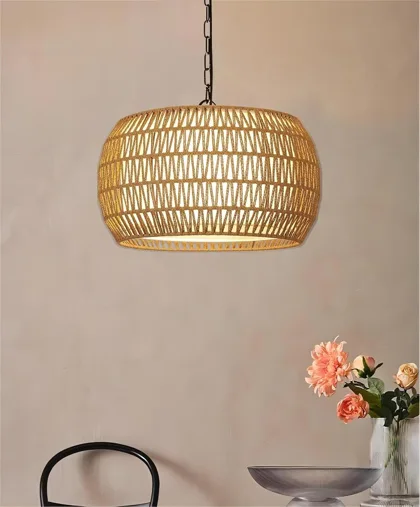 Log Color 5-Light Twine Chandelier