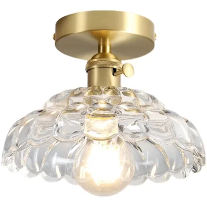 American Pure Copper Glass Simple Personalized lamp Scandinavian Style