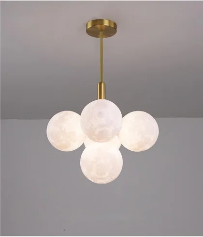 Modern Nordic Creative Simple Bubble Moon Chandelier