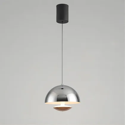 Chrome 1-Light Iron Ceiling