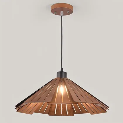 1-Light Wood Pendant