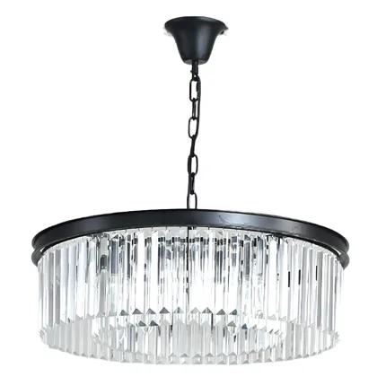Black 8-Light Crystal Chandelier