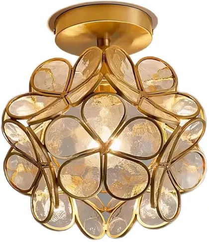 Clear 1-Light Glass Ceiling