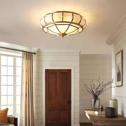4-Light Glass Close to Ceiling