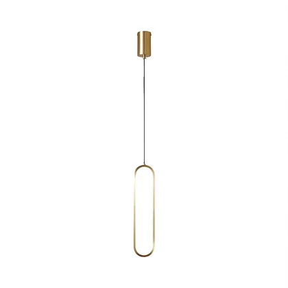 Gold 2-Light Aluminum, Iron Pendant