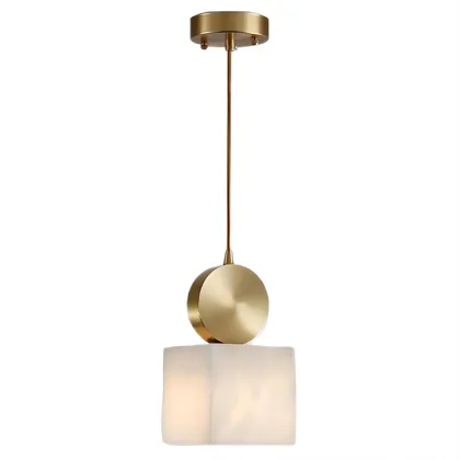 Square 1-Light Copper Pendant