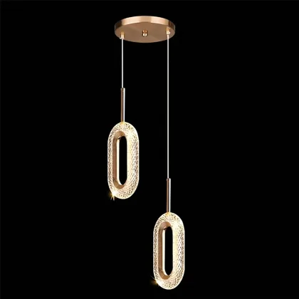 Gold 2-Light Aluminum Ceiling