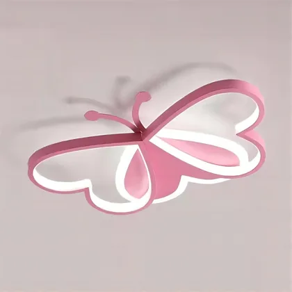 Pink 1-Light Acrylic Close to Ceiling