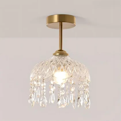 Gold 1-Light Fiberglass Chandelier