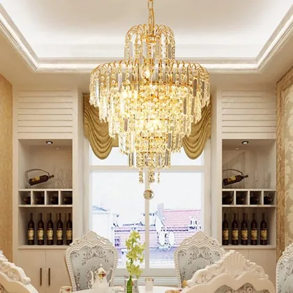 Gold 4-Light Crystal Ceiling