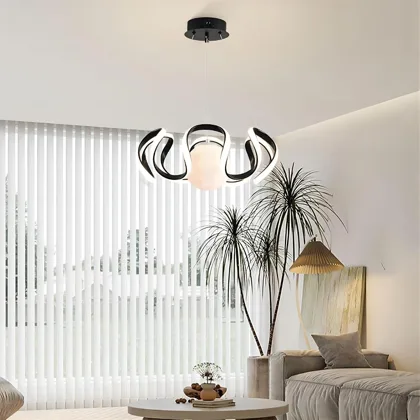 Black 1-Light Chandelier