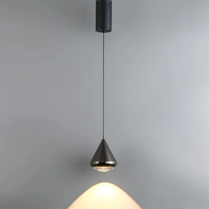 Black 1-Light Aluminum Pendant