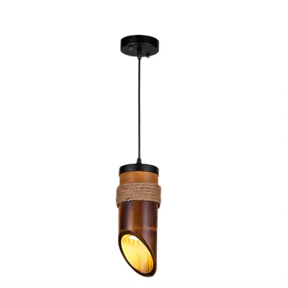 Bamboo 1-Light Iron Pendant