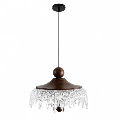 Clear 1-Light Acrylic Pendant