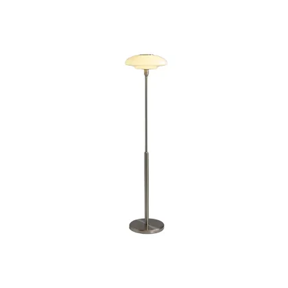 Chrome 1-Light Glass Floor Lamp