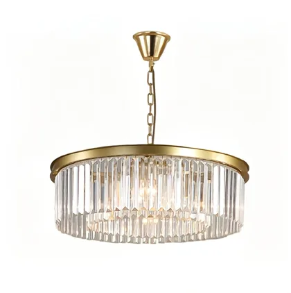 Gold 8-Light Crystal Chandelier