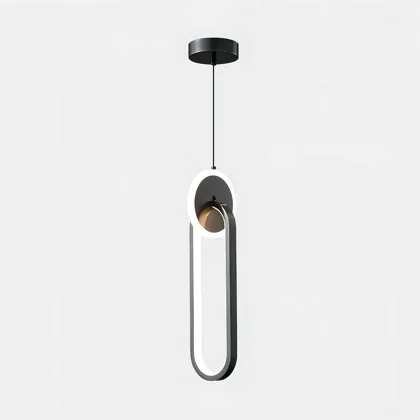 Black 1-Light Silicone Chandelier
