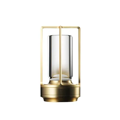 Gold Acrylic, Aluminum, Iron Led